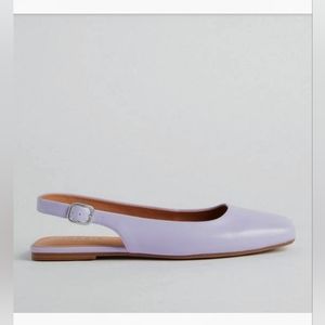 NEW Size 8WW SQUARED TOE SLINGBACK FLATS